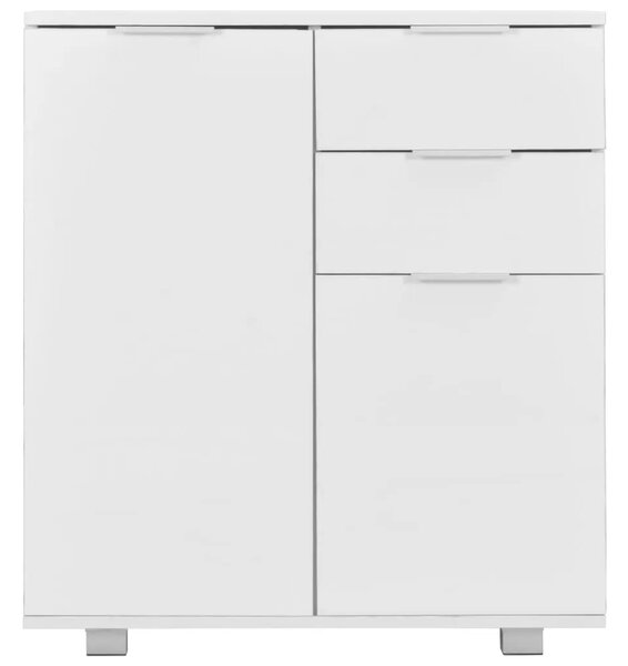 Komoda visoki sjaj bijela 71 x 35 x 80 cm od konstruiranog drva - Bijela 1 Bijela