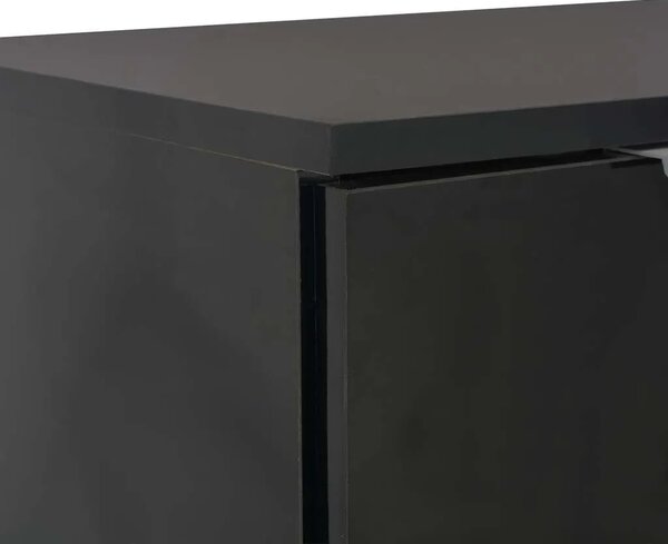 Komoda visoki sjaj crna 71x35x80 cm od konstruiranog drva - Crna 1 Crna