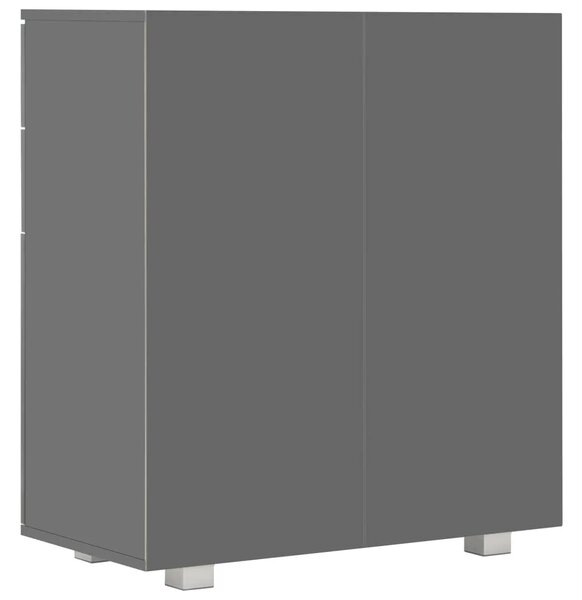 Komoda visoki sjaj siva 71x35x80 cm od konstruiranog drva - Siva 1 Siva