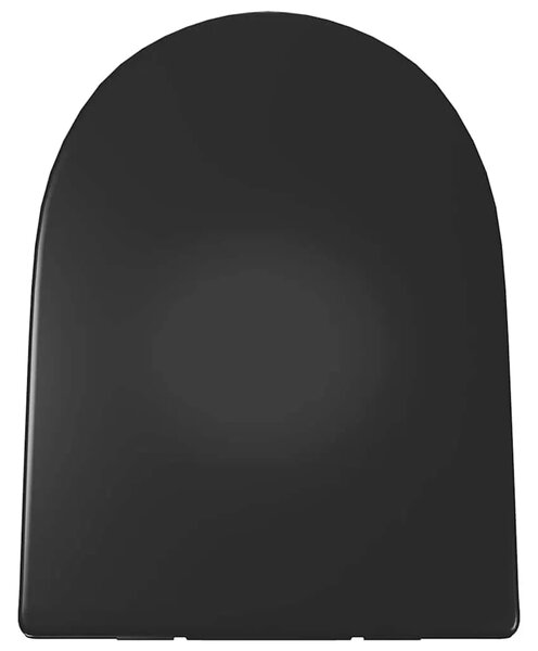 Daska za wc - Toaletna daska s mekim zatvaranjem i brzim otpuštanjem crna - Crna 45 x 35 cm 1 Crna