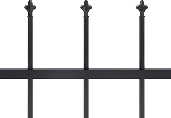 Vrtna ograda s vrhom koplja Čelik 1172 x 100 cm Crna - Crna 1 1172 cm 100 cm