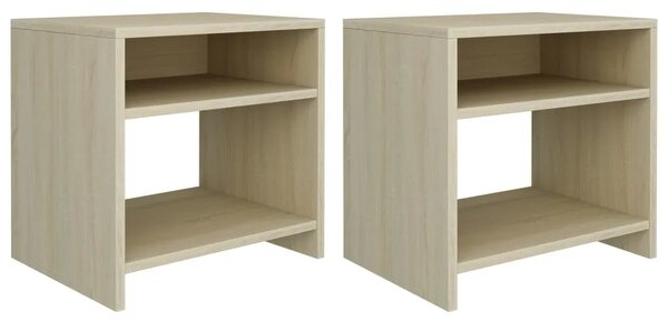 Noćni ormarići 2 kom boja hrasta 40x30x40 cm konstruirano drvo - sonoma hrast 2 Sonoma hrast 2