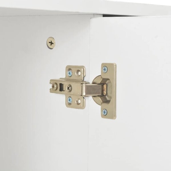 Komoda visoki sjaj bijela 107x35x80 5 cm - Bijela 1 Bijela