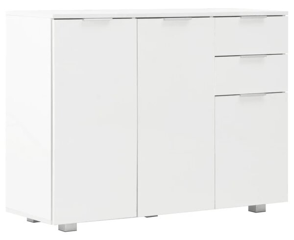 Komoda visoki sjaj bijela 107x35x80 5 cm - Bijela 1 Bijela
