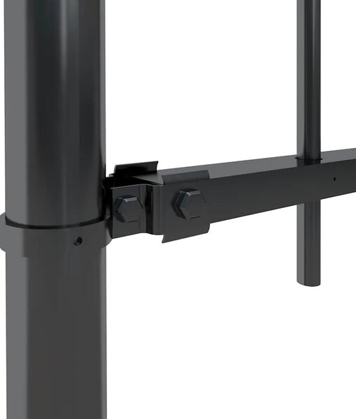Vrtna ograda s vrhom koplja Čelik 838 x 80 cm Crna - Crna 1 838 cm 80 cm