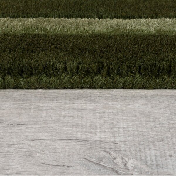 Tamno zeleni ručno rađen vunen tepih 160x230 cm Gatsby – Flair Rugs