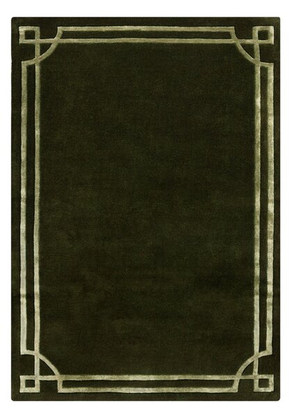 Tamno zeleni ručno rađen vunen tepih 160x230 cm Gatsby – Flair Rugs