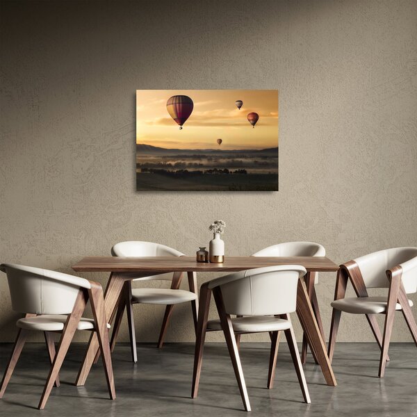 Staklena slika - leteći baloni (70x50 cm)