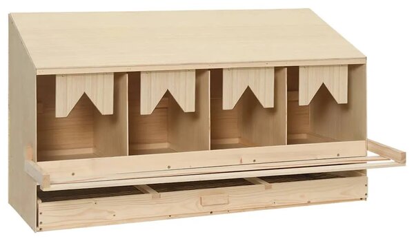Gnijezdo za nesilice s 4 odjeljka 106x40x59 cm masivna borovina - 106 x 40 x 59 cm 106 x 40 x 59 cm