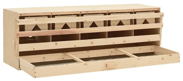 Gnijezdo za nesilice s 5 odjeljaka 117x33x38cm masivna borovina - 117 x 33 x 38 cm 117 x 33 x 38 cm