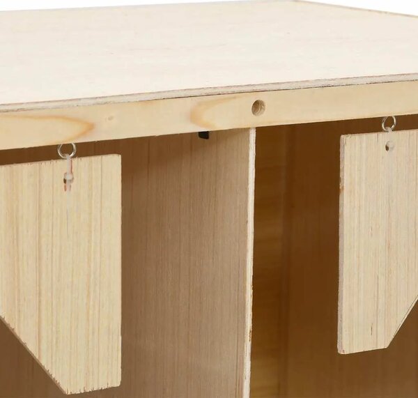 Gnijezdo za nesilice s 5 odjeljaka 117x33x38cm masivna borovina - 117 x 33 x 38 cm 117 x 33 x 38 cm