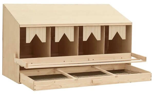 Gnijezdo za nesilice s 4 odjeljka 106x40x59 cm masivna borovina - 106 x 40 x 59 cm 106 x 40 x 59 cm