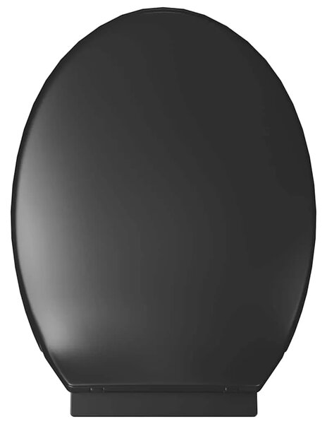 Daska za wc - Toaletna daska s mekim zatvaranjem i brzim otpuštanjem crna - Crna 42.5 x 34 cm 1 Crna