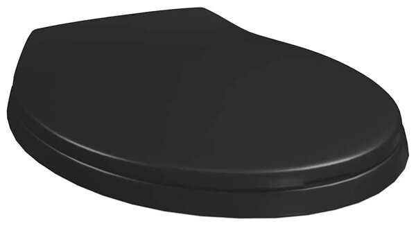 Daska za wc - Toaletna daska s mekim zatvaranjem i brzim otpuštanjem crna - Crna 42.5 x 34 cm 1 Crna