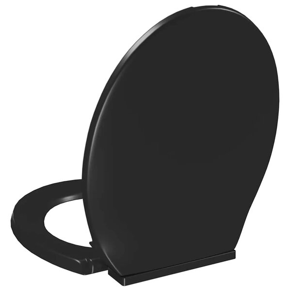 Daska za wc - Toaletna daska s mekim zatvaranjem i brzim otpuštanjem crna - Crna 42.5 x 34 cm 1 Crna