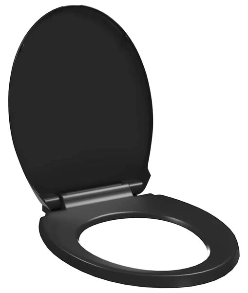 Daska za wc - Toaletna daska s mekim zatvaranjem i brzim otpuštanjem crna - Crna 42.5 x 34 cm 1 Crna