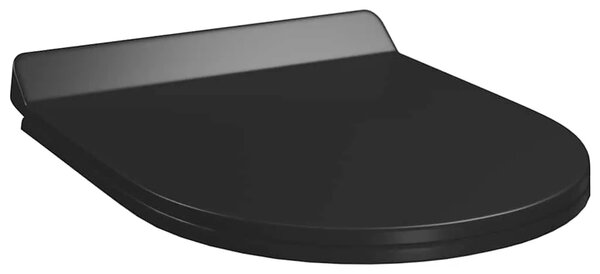 Daska za wc - Toaletna daska s mekim zatvaranjem i brzim otpuštanjem crna - Crna 46 x 36.5 cm(110 - 170 mm) 1 Crna