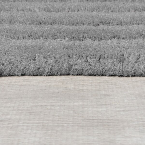 Sivi ručno rađen vunen tepih 160x230 cm Zen Rectangles – Flair Rugs