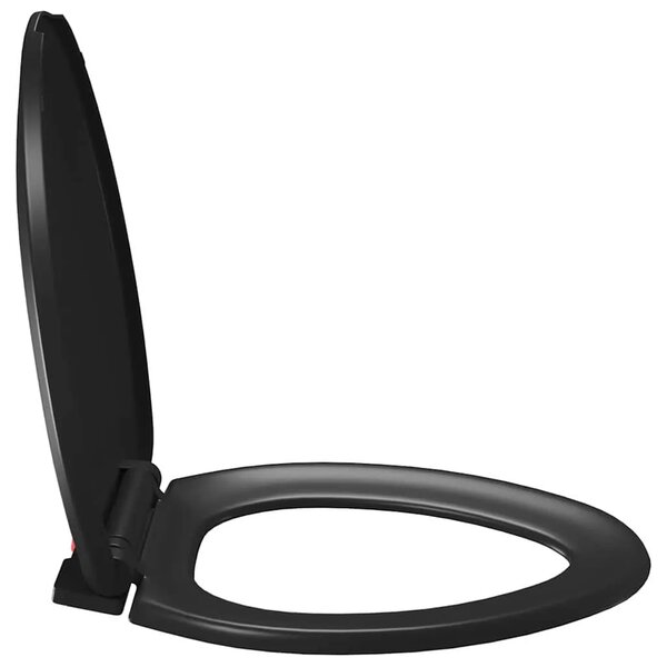 Daska za wc - Toaletna daska s mekim zatvaranjem i brzim otpuštanjem crna - Crna 47 x 35 cm 1 Crna