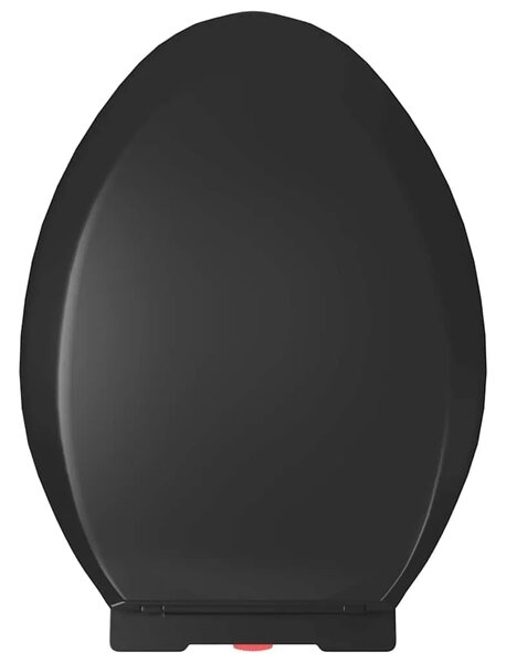 Daska za wc - Toaletna daska s mekim zatvaranjem i brzim otpuštanjem crna - Crna 47 x 35 cm 1 Crna
