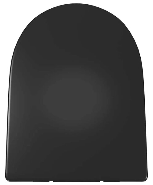 Daska za wc - Toaletna daska s mekim zatvaranjem i brzim otpuštanjem crna - Crna 46 x 36.5 cm(140 - 200 mm) 1 Crna