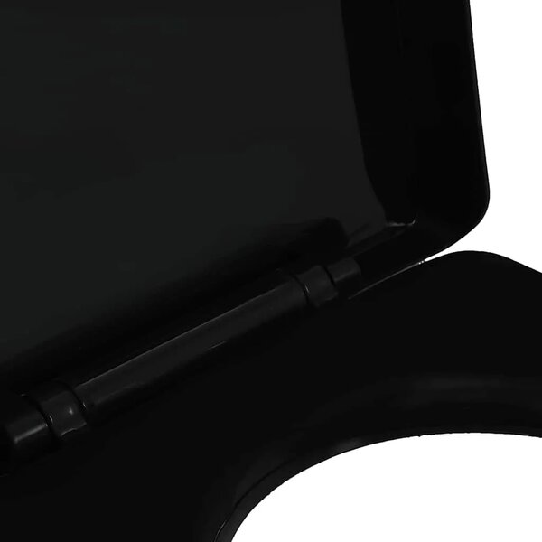 Daska za wc - Toaletna daska s mekim zatvaranjem i brzim otpuštanjem crna - Crna 46 x 36.5 cm(140 - 200 mm) 1 Crna
