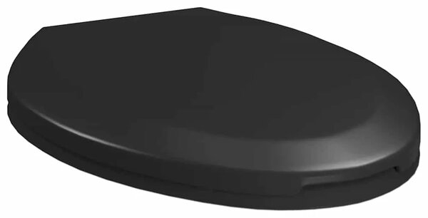 Daska za wc - Toaletna daska s mekim zatvaranjem i brzim otpuštanjem crna - Crna 47 x 35 cm 1 Crna