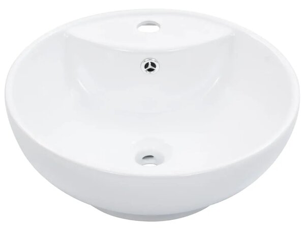 Lavabo - Umivaonik sa zaštitom od prelijevanja 46 5x18 cm keramički bijeli - Bijela Bijela