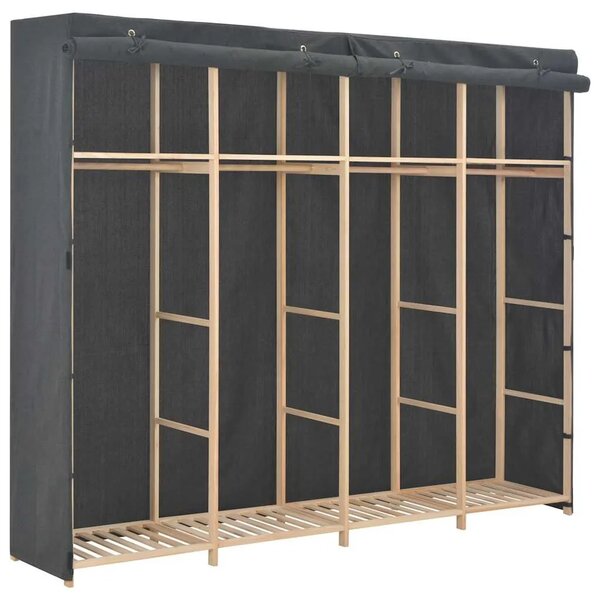 Ormar od tkanine sivi 200 x 40 x 170 cm - Siva 1 1 Siva