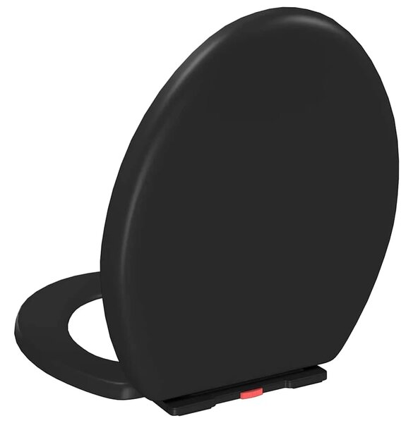 Daska za wc - Toaletna daska s mekim zatvaranjem i brzim otpuštanjem crna - Crna 45.5 x 37.5 cm 1 Crna