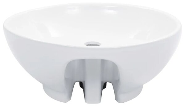 Lavabo - Umivaonik sa zaštitom od prelijevanja 46 5x18 cm keramički bijeli - Bijela Bijela