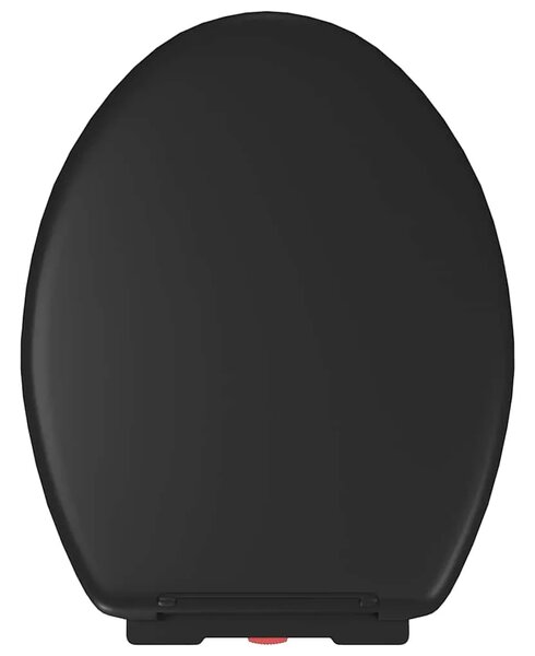 Daska za wc - Toaletna daska s mekim zatvaranjem i brzim otpuštanjem crna - Crna 45.5 x 37.5 cm 1 Crna