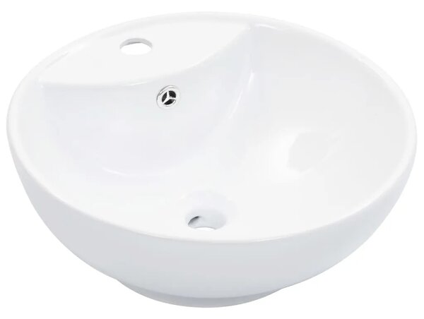 Lavabo - Umivaonik sa zaštitom od prelijevanja 46 5x18 cm keramički bijeli - Bijela Bijela