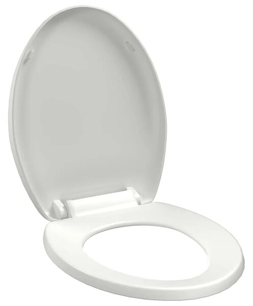 Daska za wc - Toaletna daska s mekim zatvaranjem i brzim otpuštanjem bijela - Bijela 45.5 x 37.5 cm 1 Bijela