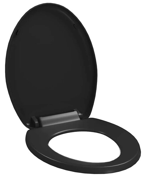 Daska za wc - Toaletna daska s mekim zatvaranjem i brzim otpuštanjem crna - Crna 45.5 x 37.5 cm 1 Crna