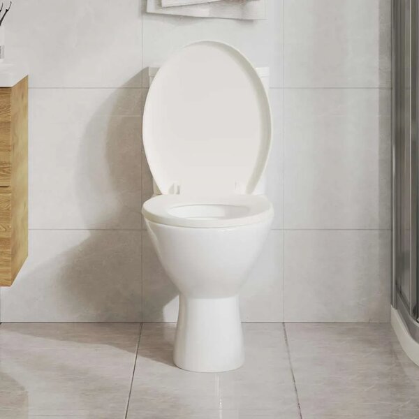 Daska za wc - Toaletna daska s mekim zatvaranjem i brzim otpuštanjem bijela - Bijela 45.5 x 37.5 cm 1 Bijela