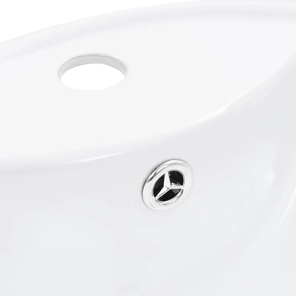 Lavabo - Umivaonik sa zaštitom od prelijevanja 46 5x18 cm keramički bijeli - Bijela Bijela
