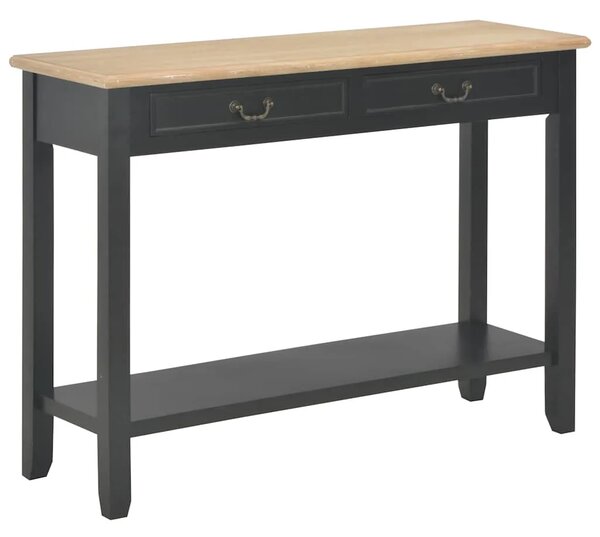 Konzolni stol crni 110 x 35 x 80 cm drveni - Crna 1 Crna