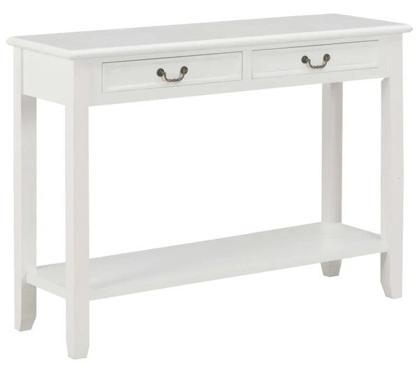 Konzolni stol bijeli 110 x 35 x 80 cm drveni - Bijela 1 Bijela