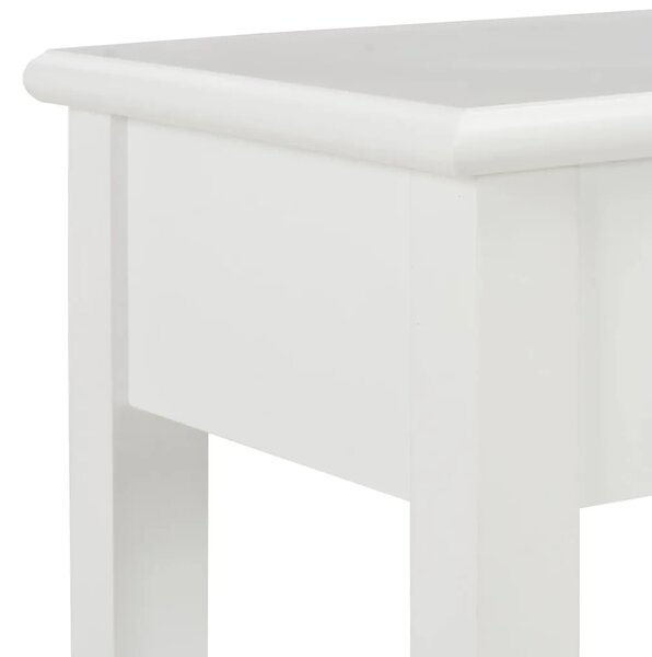 Konzolni stol bijeli 110 x 35 x 80 cm drveni - Bijela 1 Bijela