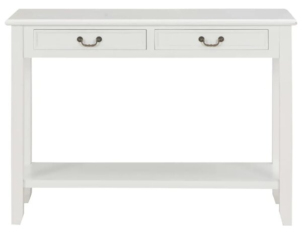 Konzolni stol bijeli 110 x 35 x 80 cm drveni - Bijela 1 Bijela