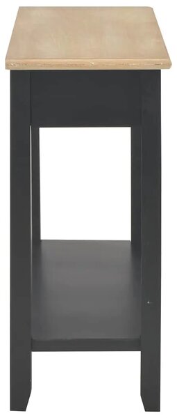Konzolni stol crni 110 x 35 x 80 cm drveni - Crna 1 Crna