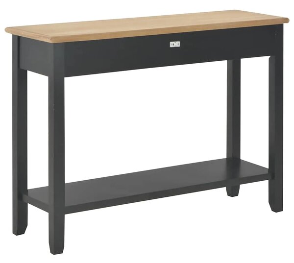 Konzolni stol crni 110 x 35 x 80 cm drveni - Crna 1 Crna