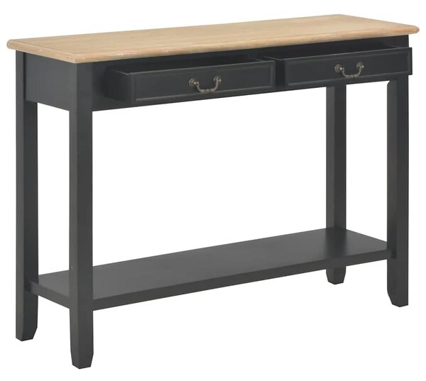 Konzolni stol crni 110 x 35 x 80 cm drveni - Crna 1 Crna