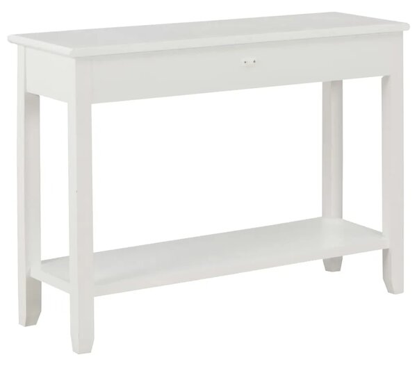 Konzolni stol bijeli 110 x 35 x 80 cm drveni - Bijela 1 Bijela