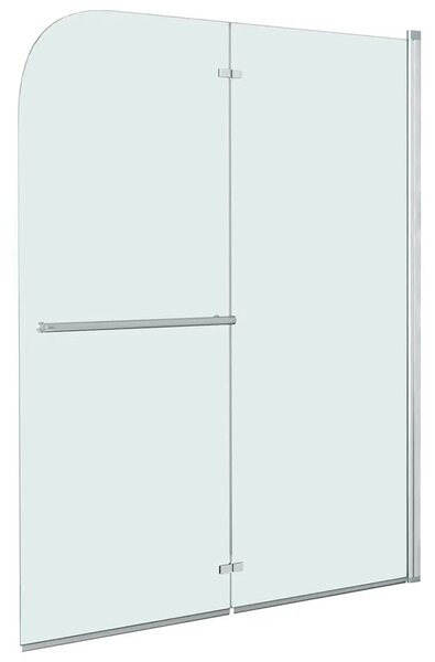 Sklopiva vrata za tuš kabinu s 2 ploče ESG 95 x 140 cm - Srebrno 95 x 140 cm 95 x 140 cm Srebrno