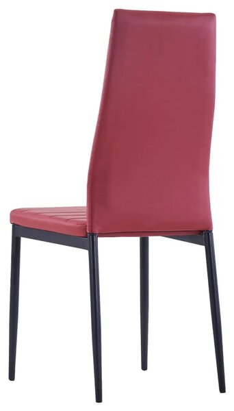 Petodijelni blagovaonski set crvena boja vina - boja crnog vina 4 boja crnog vina 4