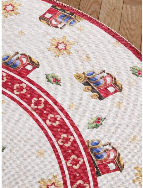 Crveni okrugao tepih s božićnim motivom ø 160 cm Toy's Delight Train – Villeroy&Boch