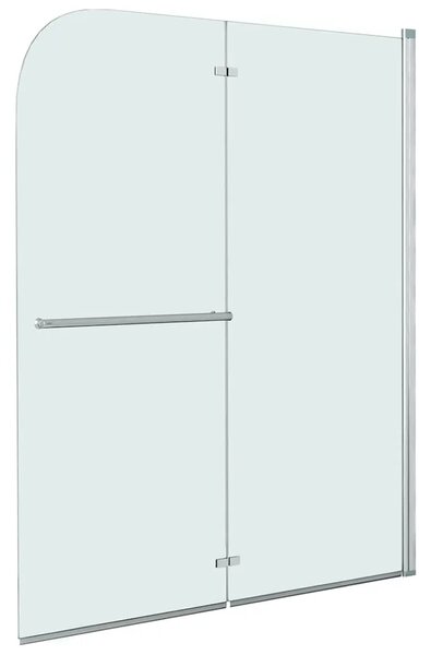 Sklopiva vrata za tuš kabinu s 2 ploče ESG 120 x 140 cm - Srebrno 120 x 140 cm 120 x 140 cm Srebrna