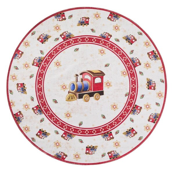Crveni okrugao tepih s božićnim motivom ø 160 cm Toy's Delight Train – Villeroy&Boch